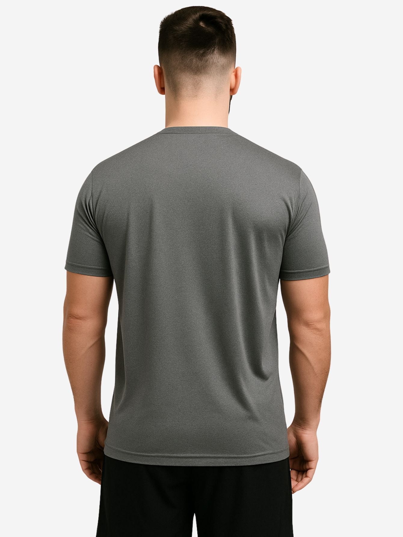 Camiseta Masculina Esportiva Dry-Fit Cinza Rushy