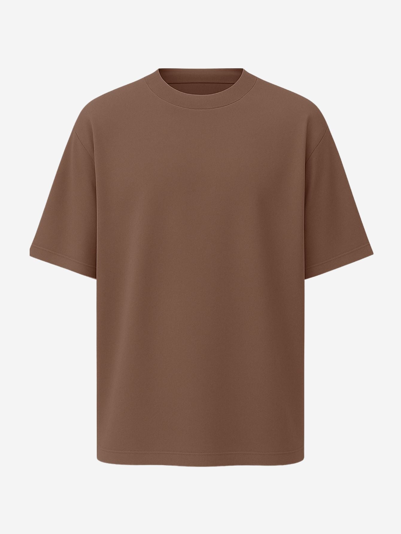 Camiseta Oversized Masculina Marrom Streetwear 100% Algodão