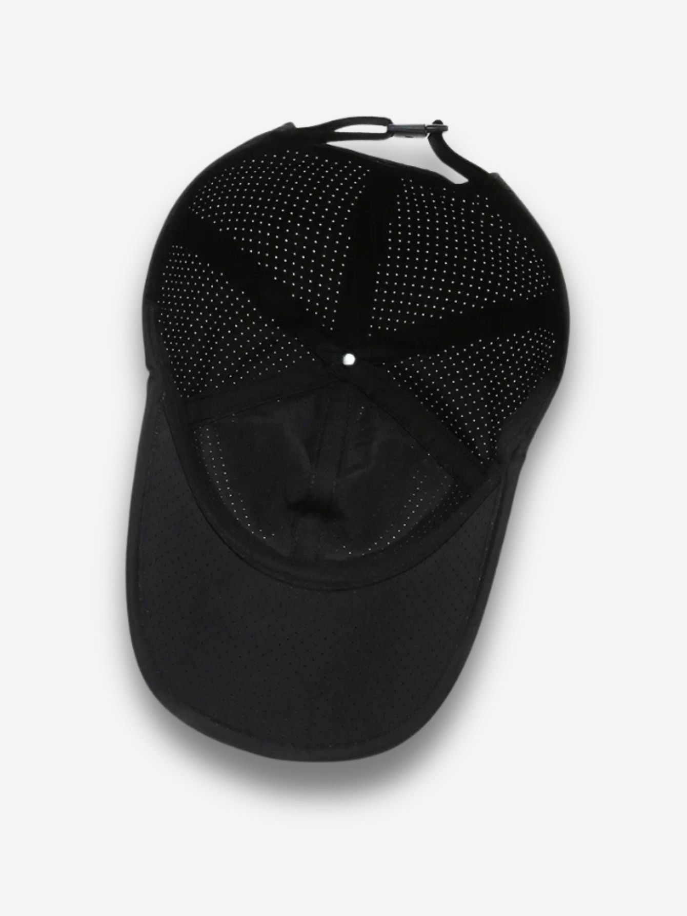 Boné Esportivo Masculino Preto com Tela Respirável e Aba Curva para Corrida e Treino