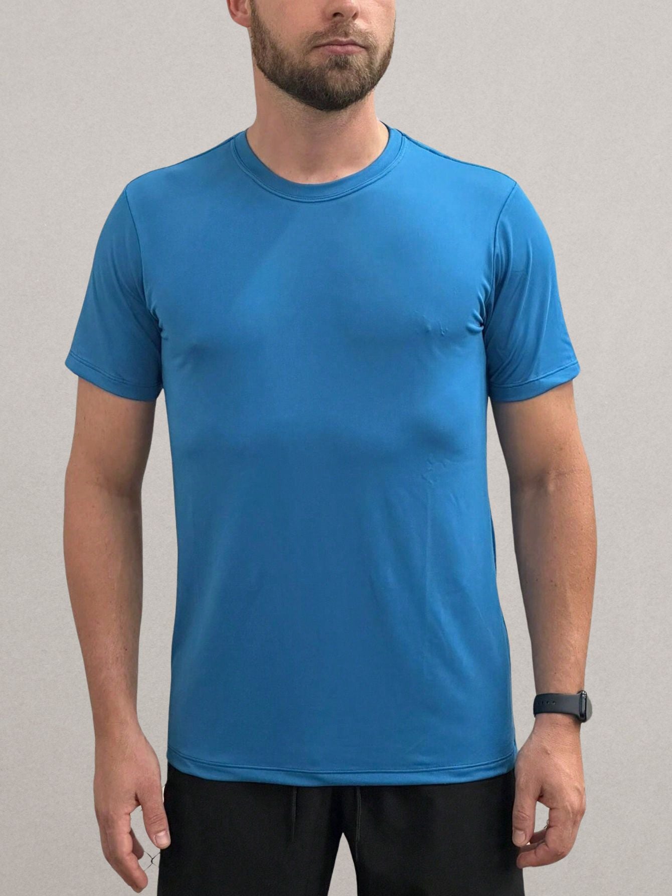 Camiseta Masculina Esportiva Dry-Fit Azul Rushy