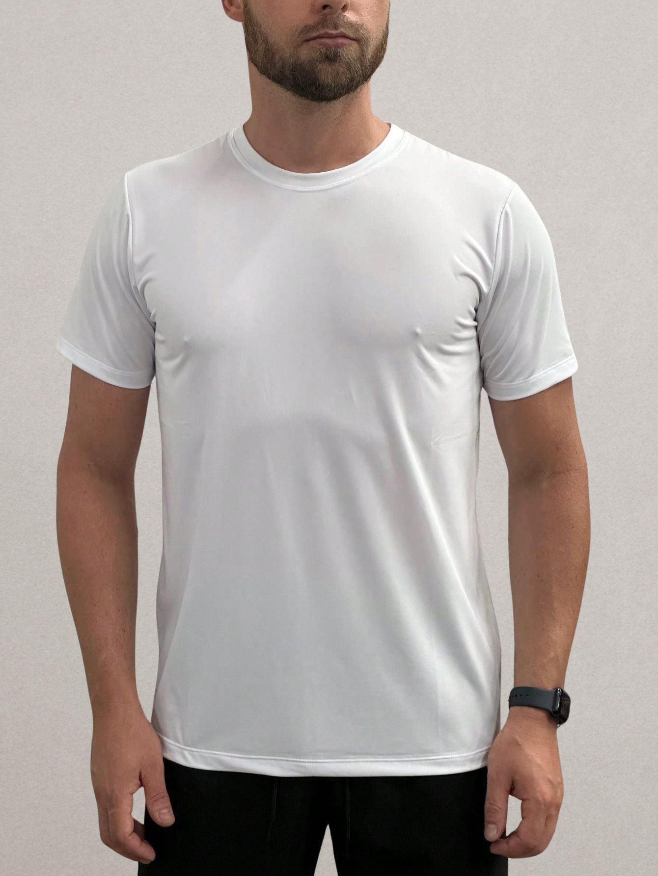 Camiseta Masculina Esportiva Dry-Fit Branca Rushy