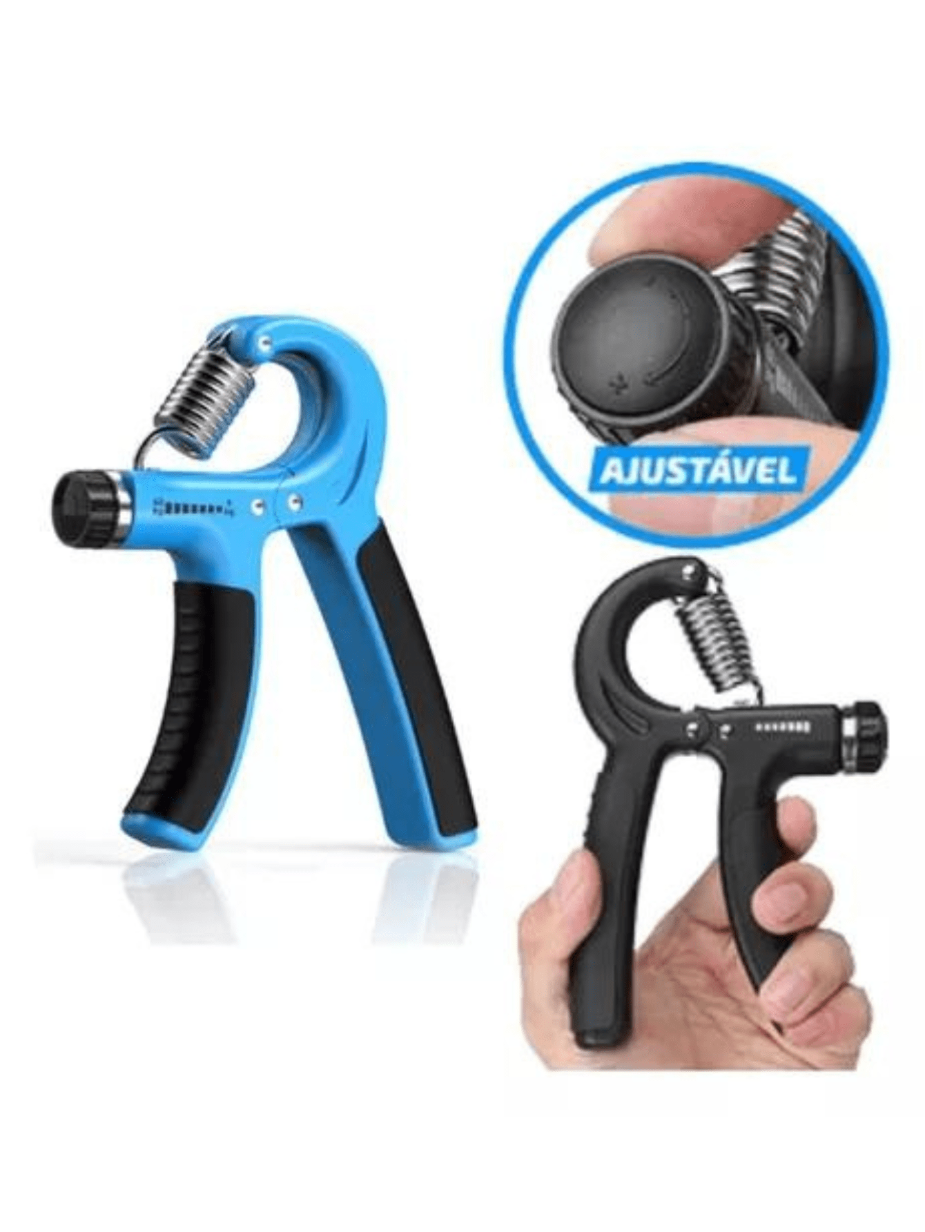 Hand Grip Com Mola Ajuste 5kg A 60kg Antebraço Rushy